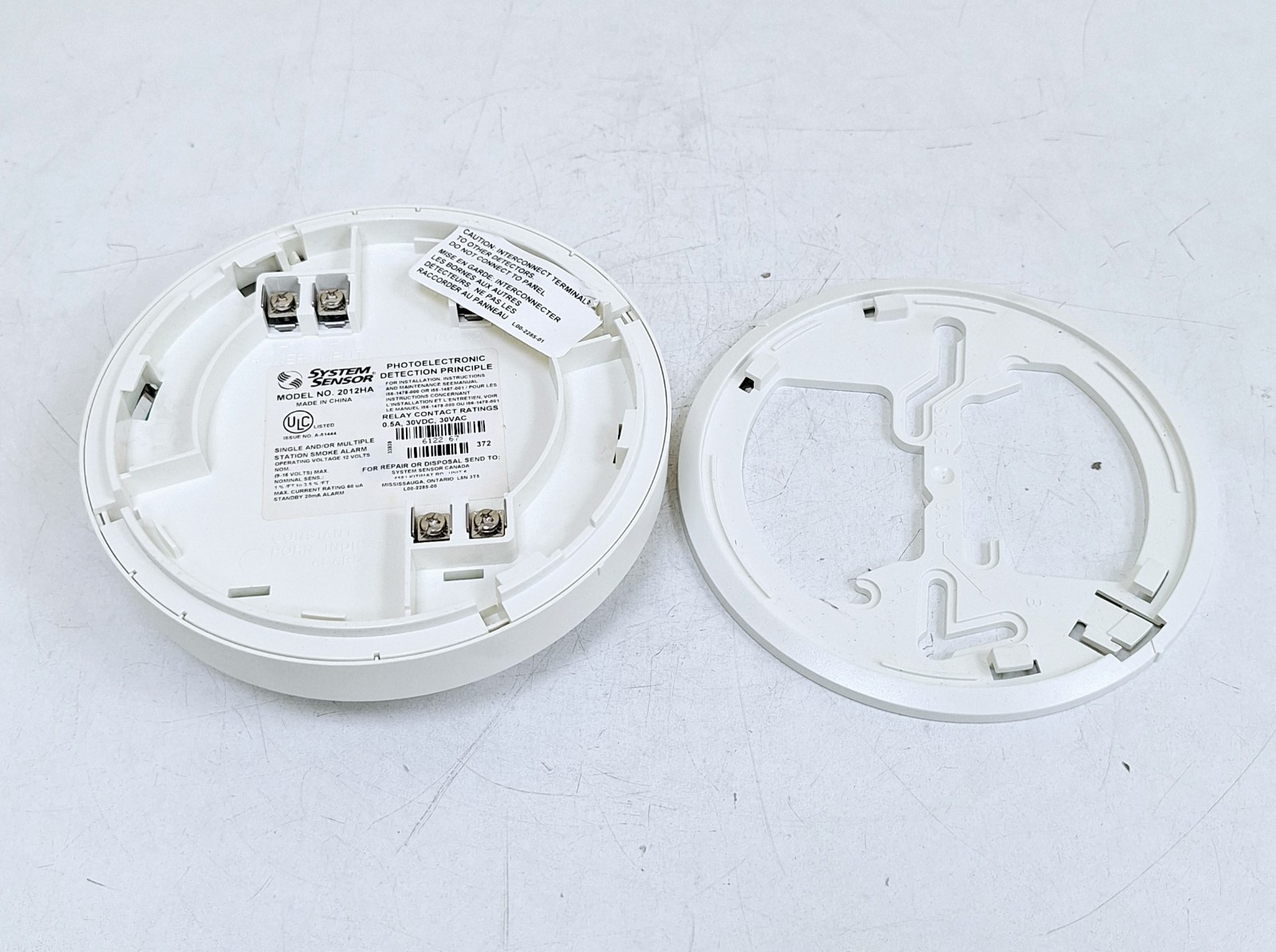 System Sensor 2012HA Photoelectronic Smoke Detector with 85 dB Temporal Horn