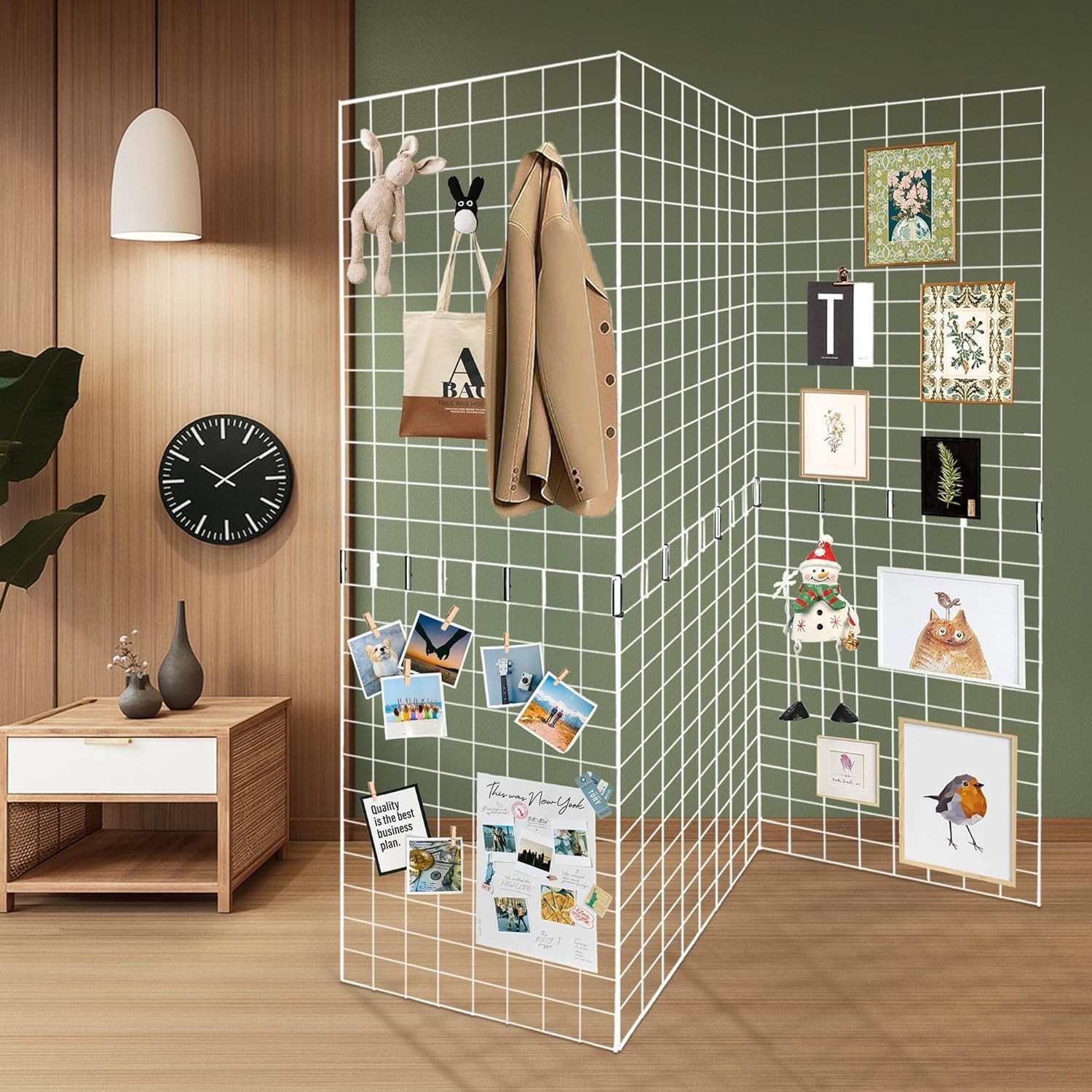 Koretech Metal Commercial Grid Wall Panels 3 Pcs