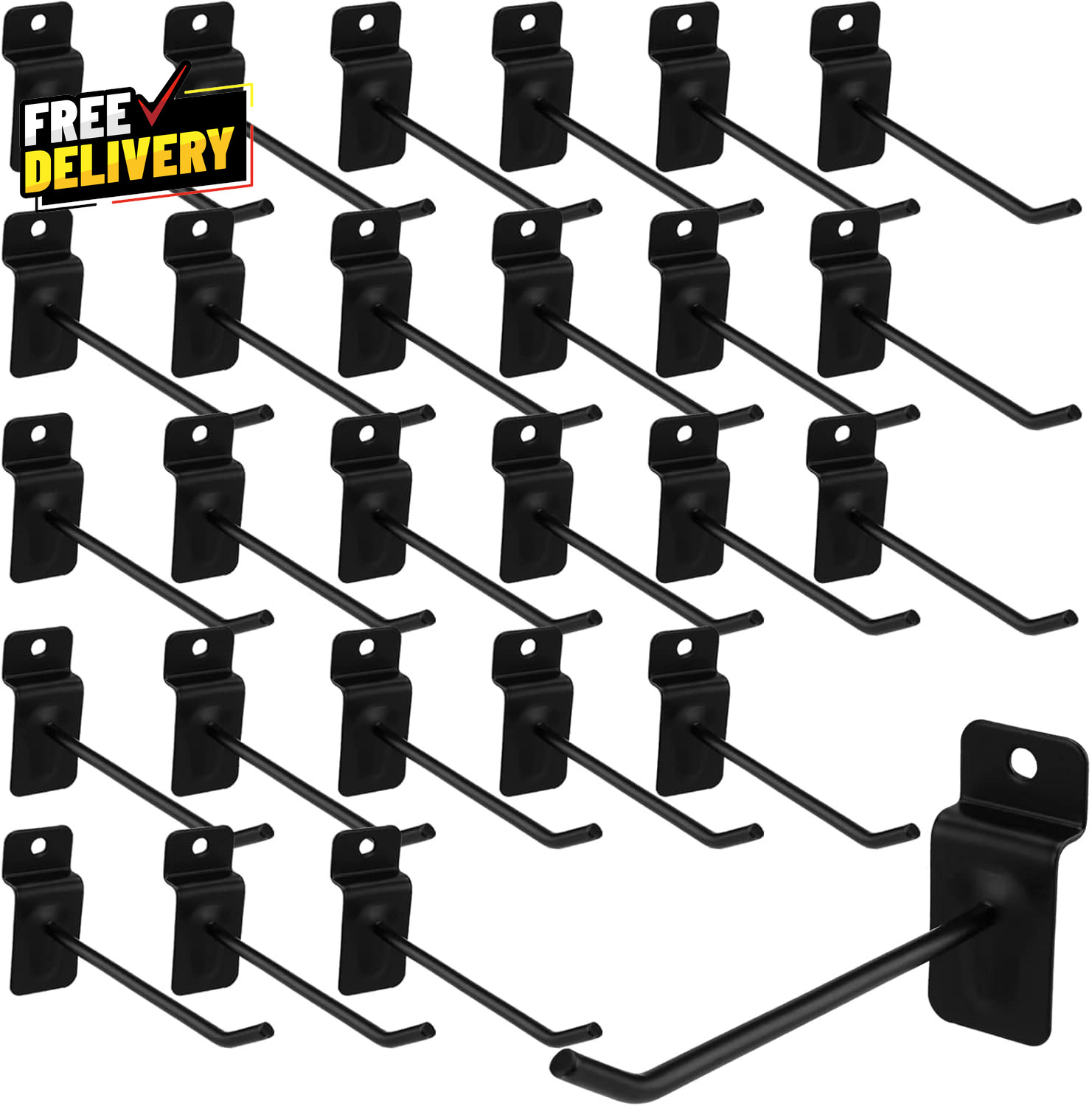 100 PCS 4 Inch Slatwall Hooks Slat Wall Gridwall Panel Slat Wall Hooks Slot B…