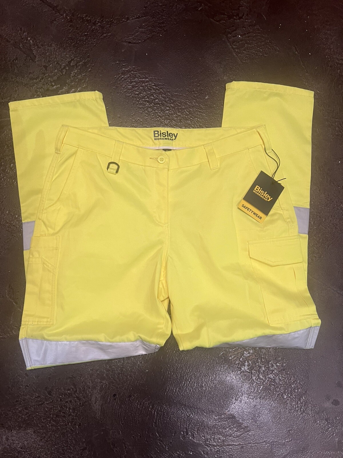 Bisley Women’s Hi Vis Cargo Work Pants Sz 10 NEW