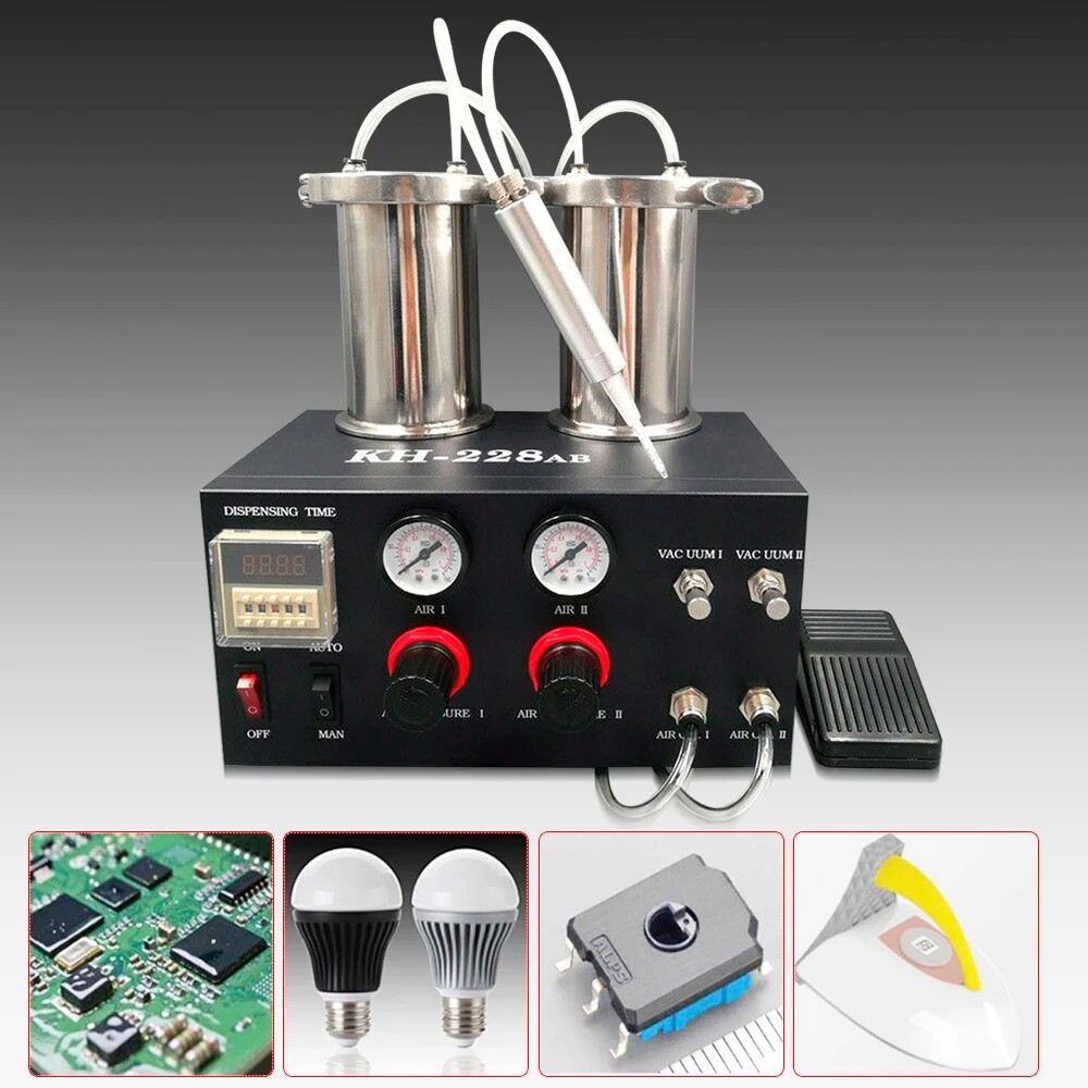110V Semi-auto Quantify Digital AB Glue Epoxy Resin Dispenser Dispensing Machine