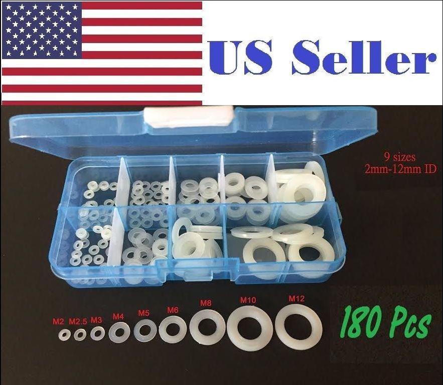M2, M2.5, M3, M4,M5, M6, M8, M10, M12 Plastic Nylon Flat Spacer Washer