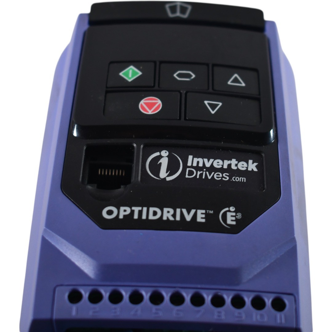 Invertek Drives OPTIDRIVE E3 ODE-3-120023-3012 VFD 0.5HP 240V 3 Phase AC Drive