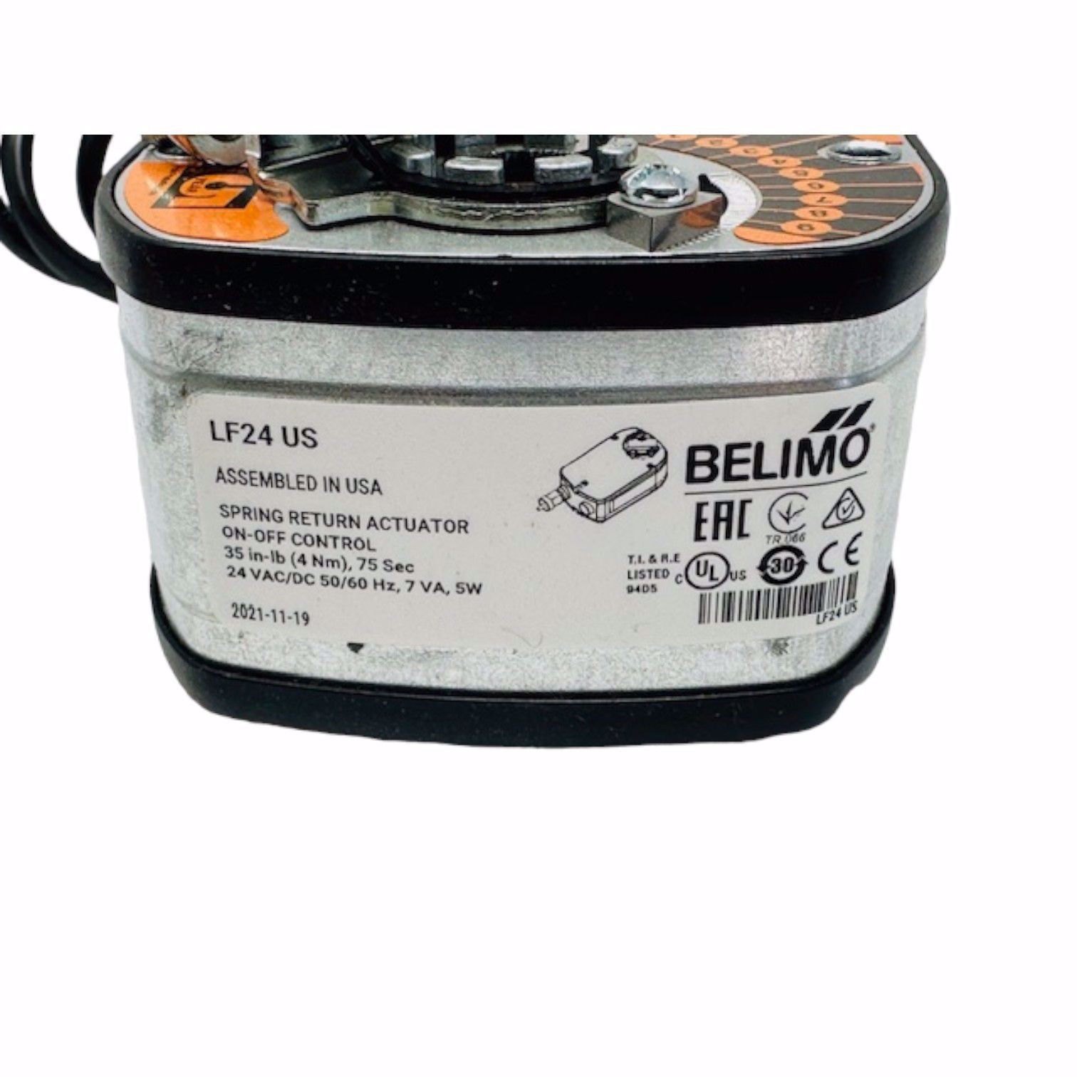 BELIMO LF24 MotorActuator Spring Return 35 in-lb On/Off 24Vac 24Vdc