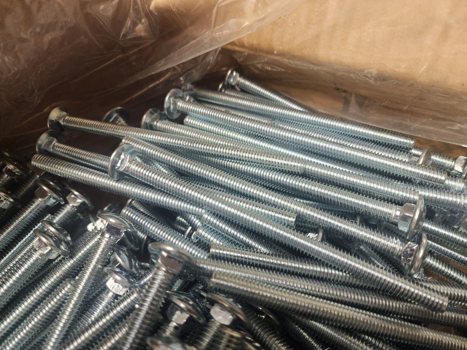 Box of 250 pcs Brighton Best A307 Grade A Carriage 5/16-18 x 5-1/2” Long