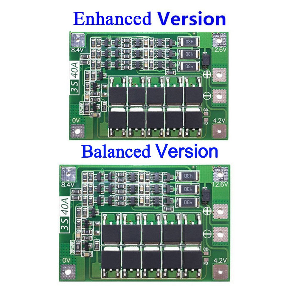 3S 11.1V 12.6V 40A Protection Board Balance BMS For 18650 Lithium Battery G4C9