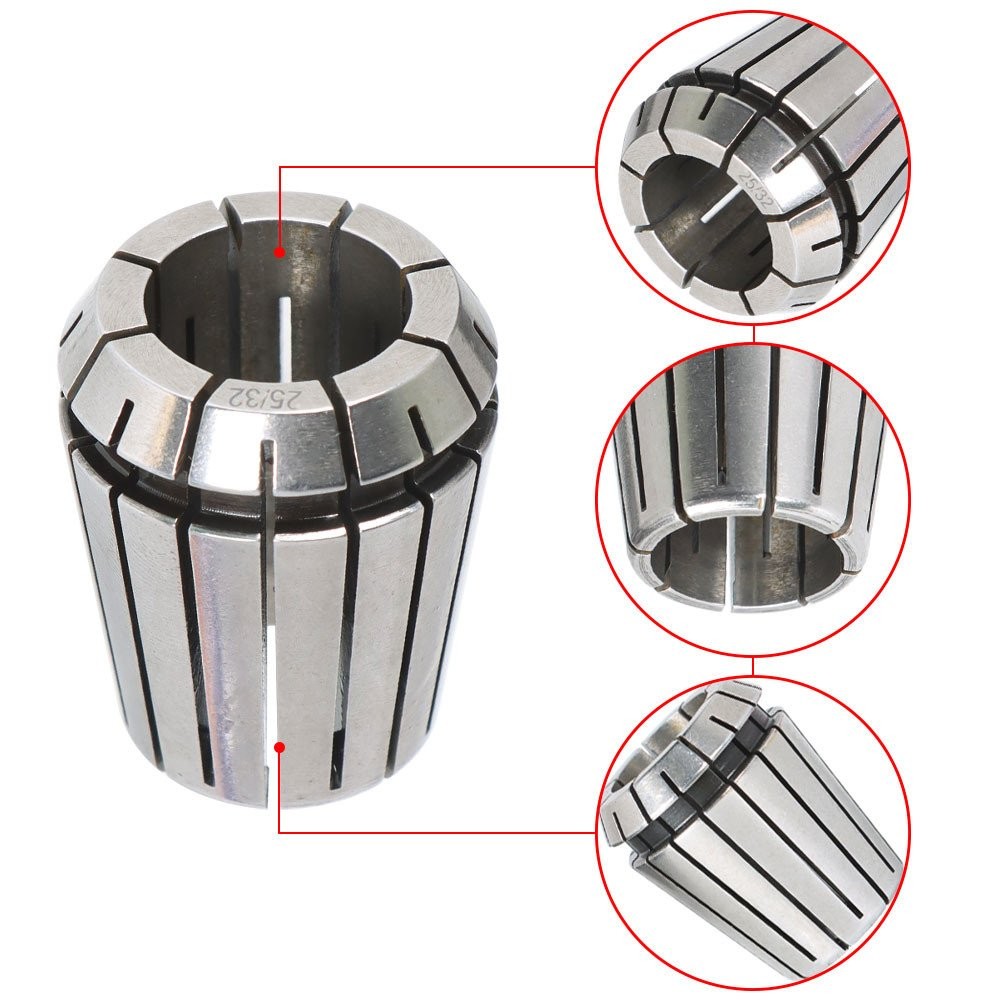 25 Pcs Collet Set ER32 Collet Chuck 1/16″ – 3/4″ Holder Spring Collet Set