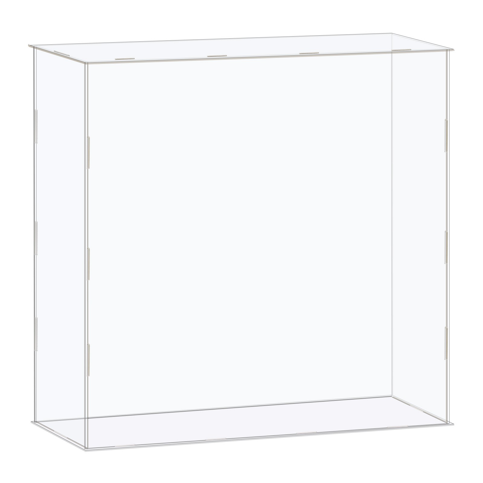 Display Case Box Acrylic Box Transparent Showcase 41x11x36cm for Collectibles