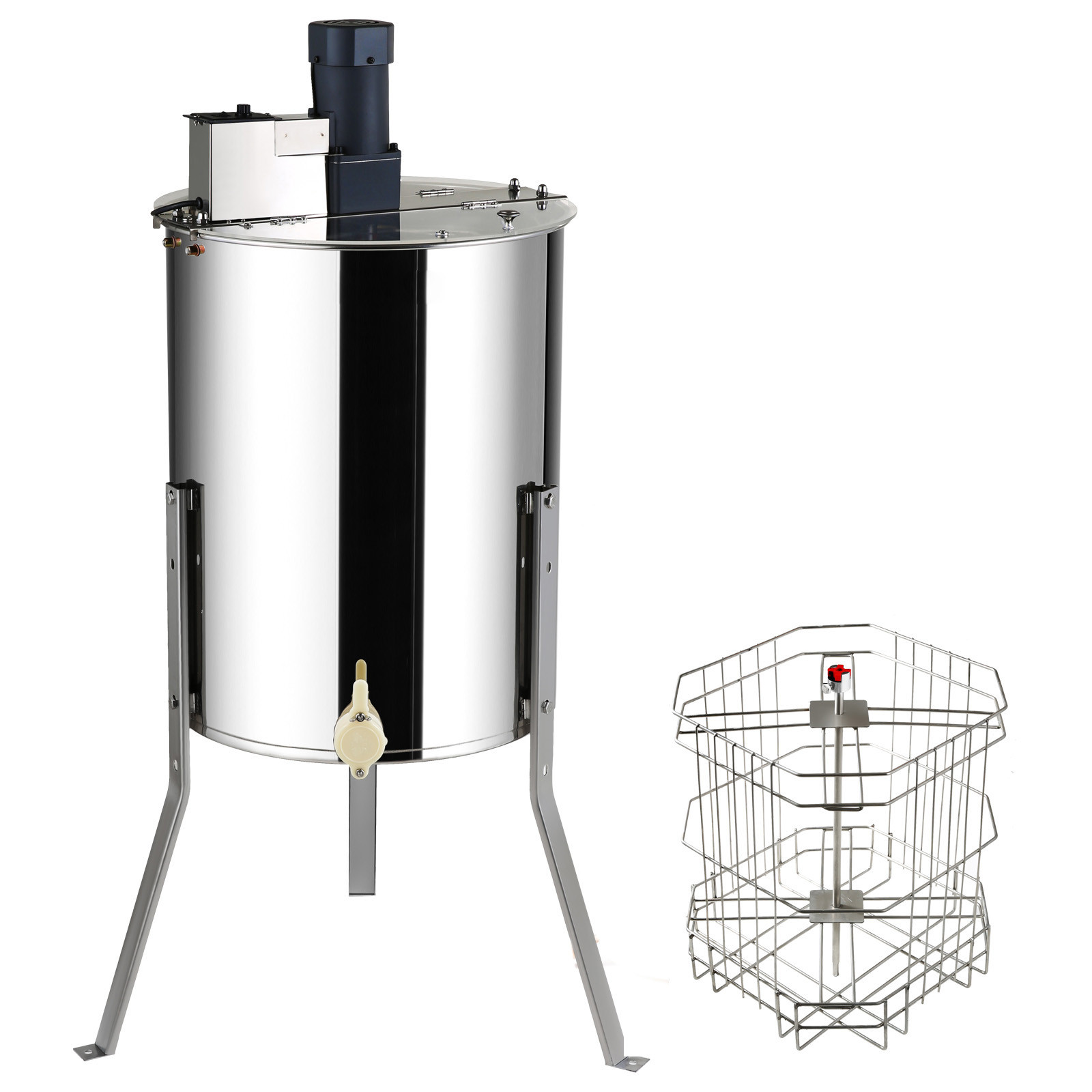 VEVOR Electric Honey Extractor Beekeeping Equipment 4/8 Frames Stainless Steel