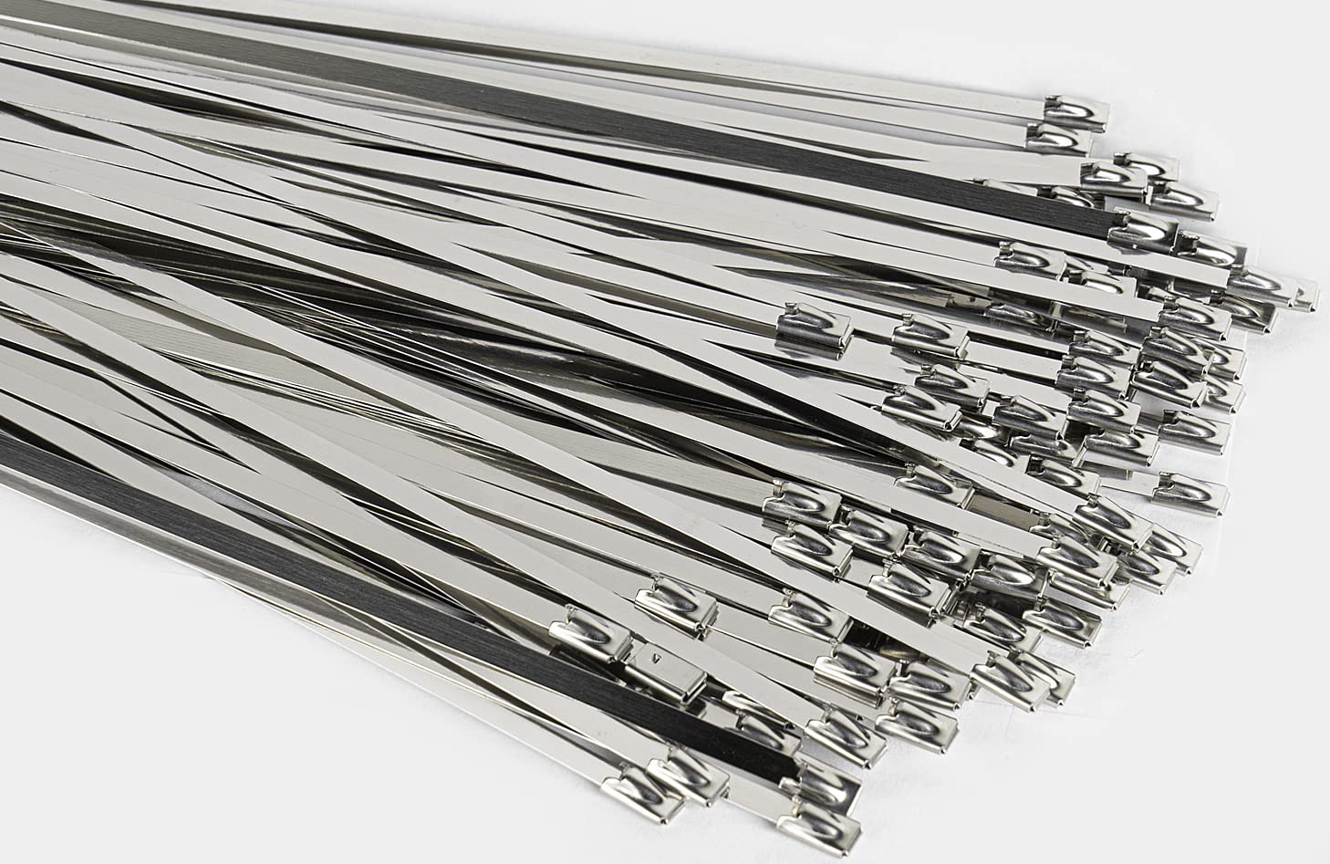 Metal Zip Ties 11.8 inch 100pcs 304 Stainless Steel Zip Ties Heavy Duty Multi…