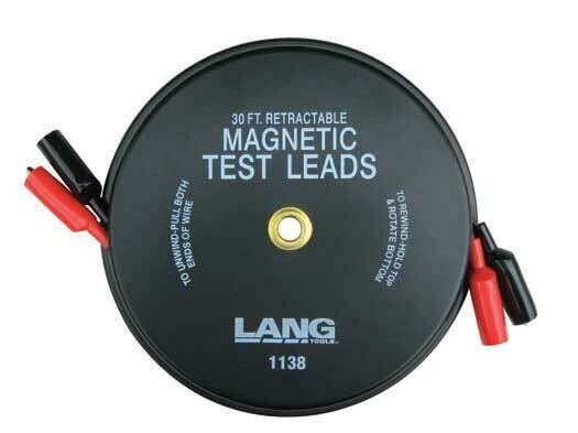 Lang 1138 2 Leads x 30ft Magnetic Retractable Test Leads