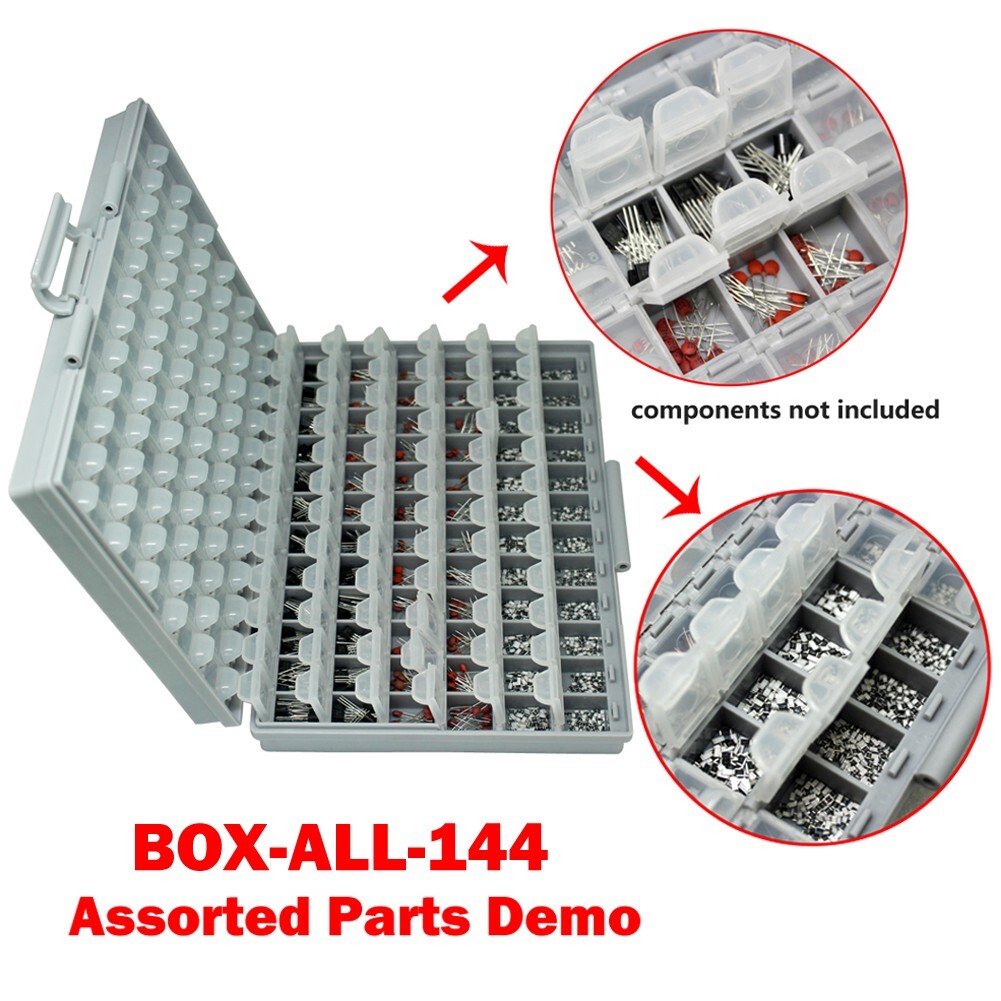 AideTek Box-all Enclosure SMD tiny parts Surface Mount Organizer storage Labels
