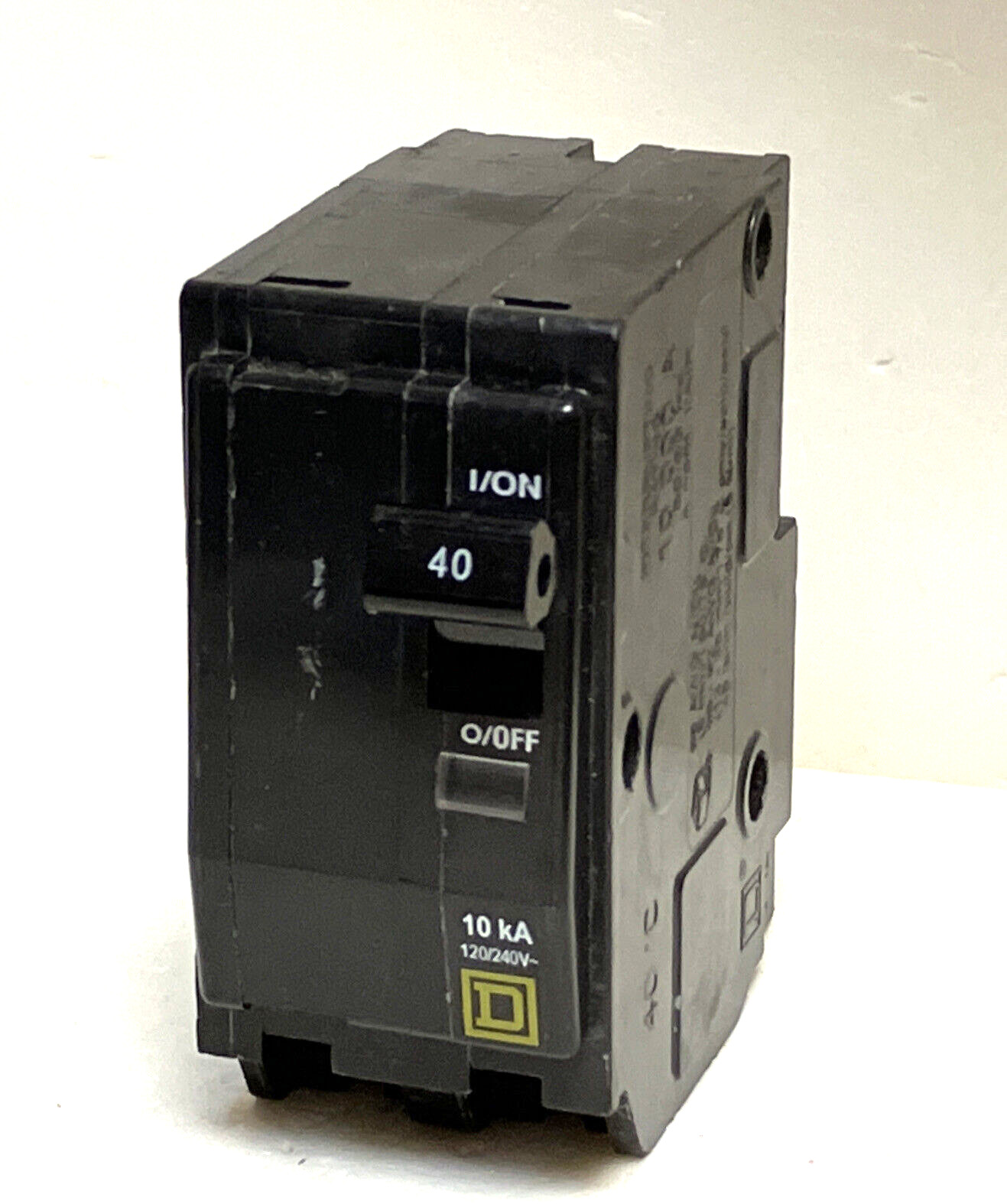 Square D QO240 40 Amp 2 Pole Yellow «D» QO Plug-in Circuit Breaker 120/240 USED