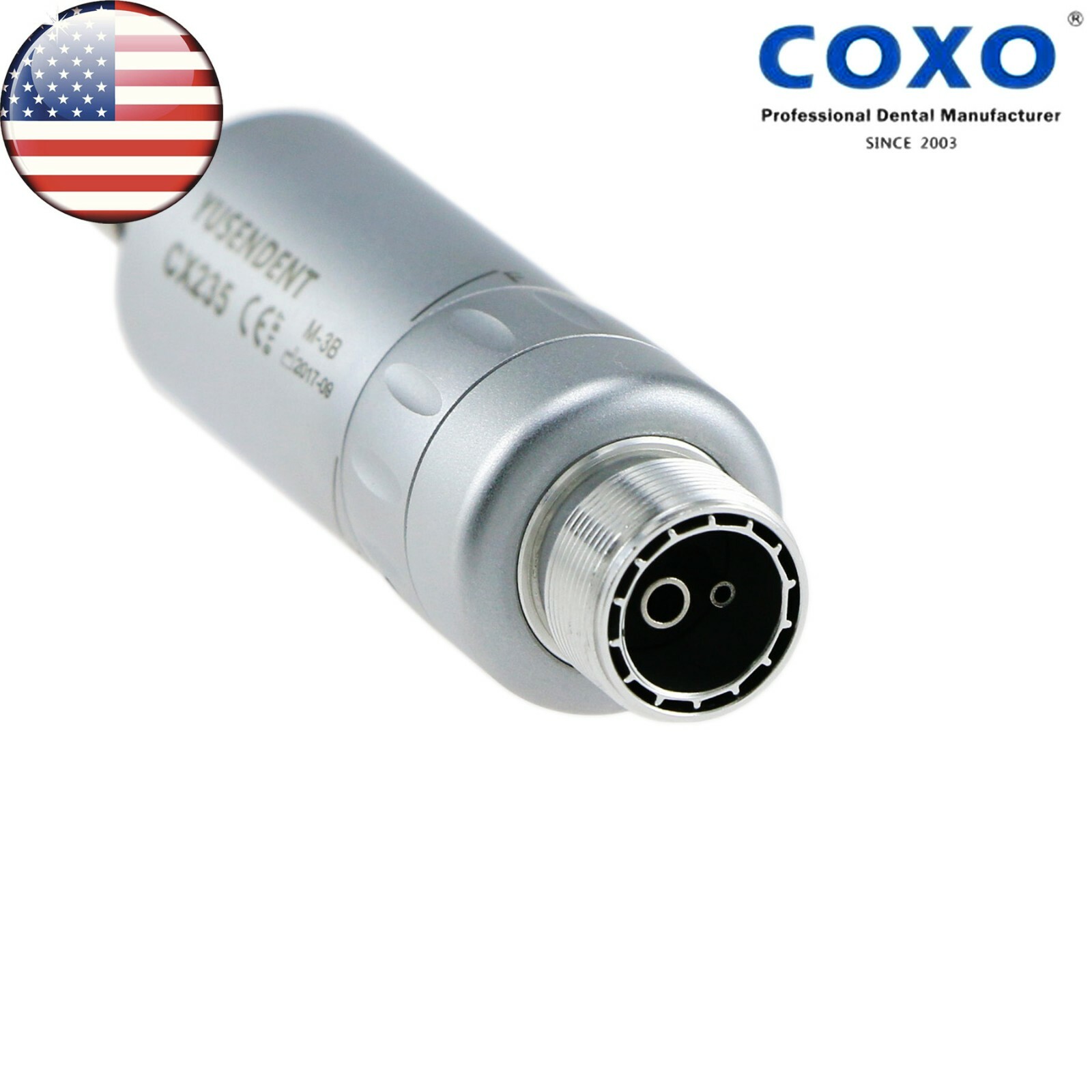 US COXO Dental Low Speed Handpiece Contra Angle Inner Water Air Motor 2/4 Holes