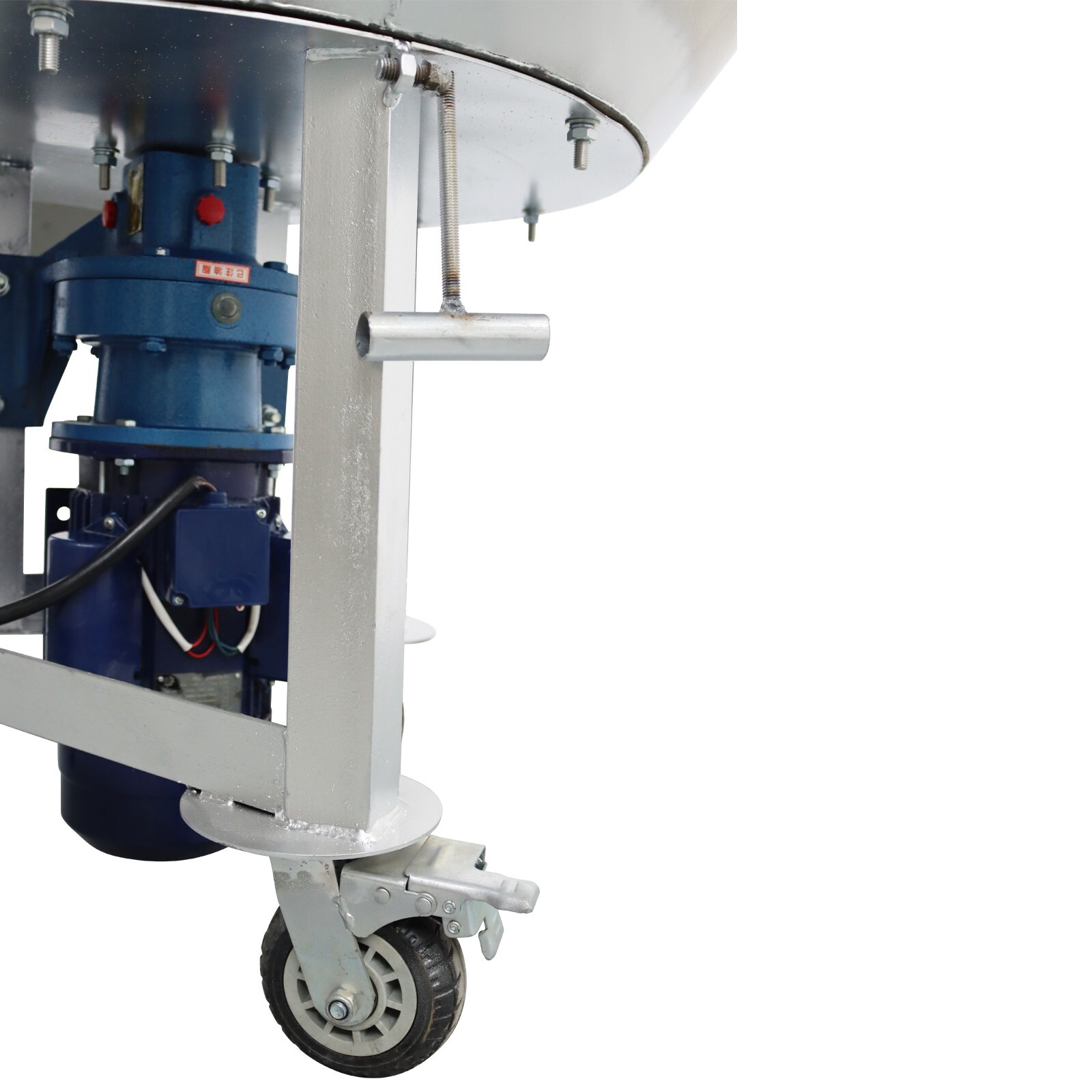200KG/440LBS Stainless Feed Mixer Granular Plastic Mixer Machine W/Wheel 220V