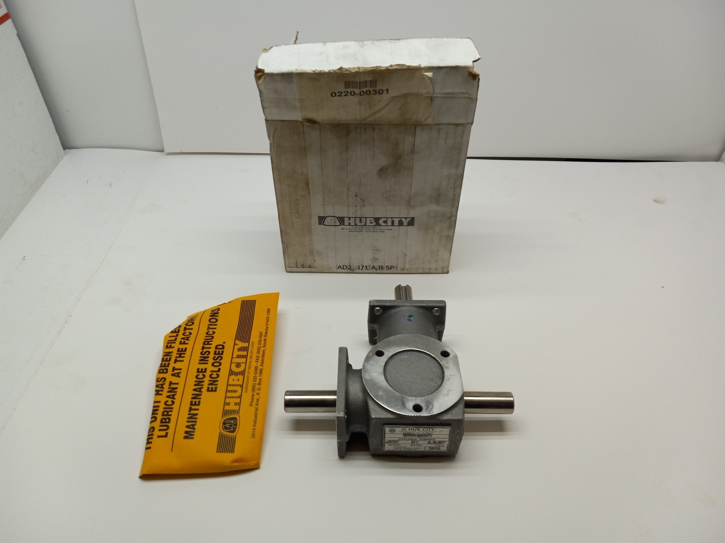 Regal Beloit Hub City 0220-00301 Bevel Gear Drive, AD2, 1/1, A, B, SP
