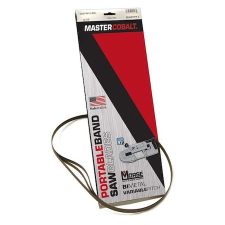 Morse 001182 Portable Band Saw Blade, 14/18 Tpi,Pk3