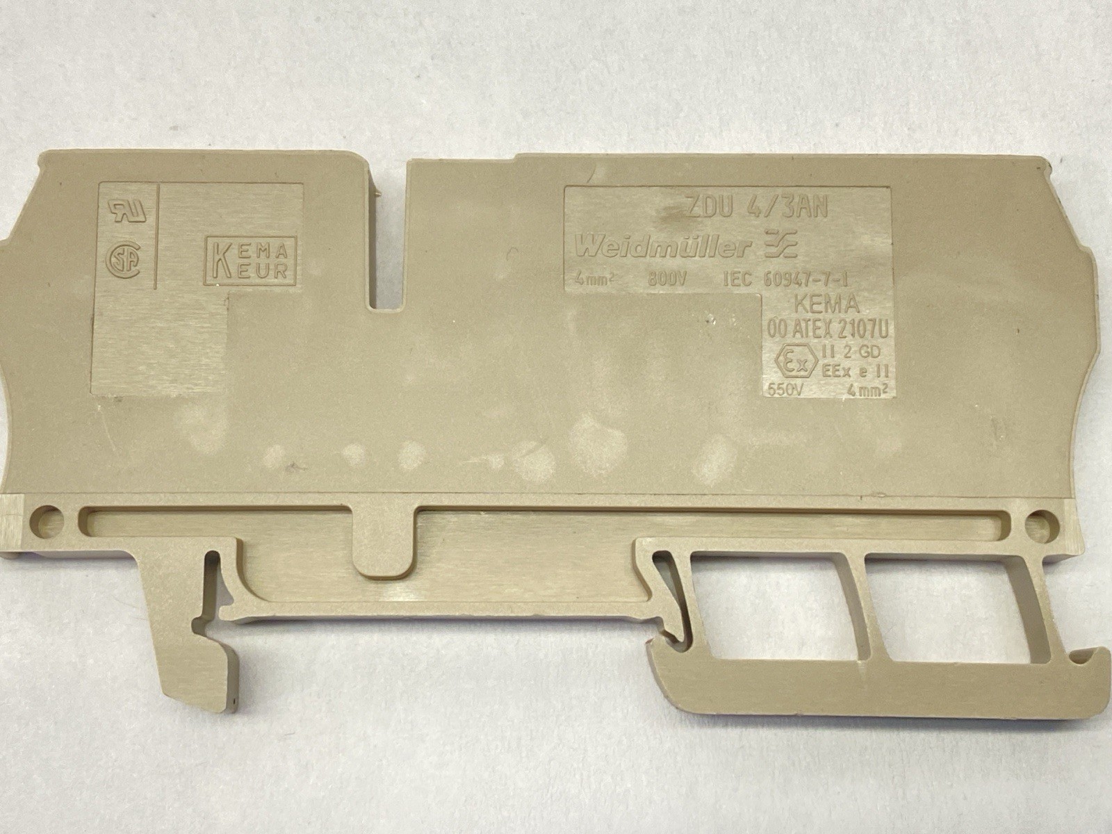 Weidmuller 7904180000 Terminal Block Dark Beige 32A 800V ZDU 4/3AN LOT OF 10