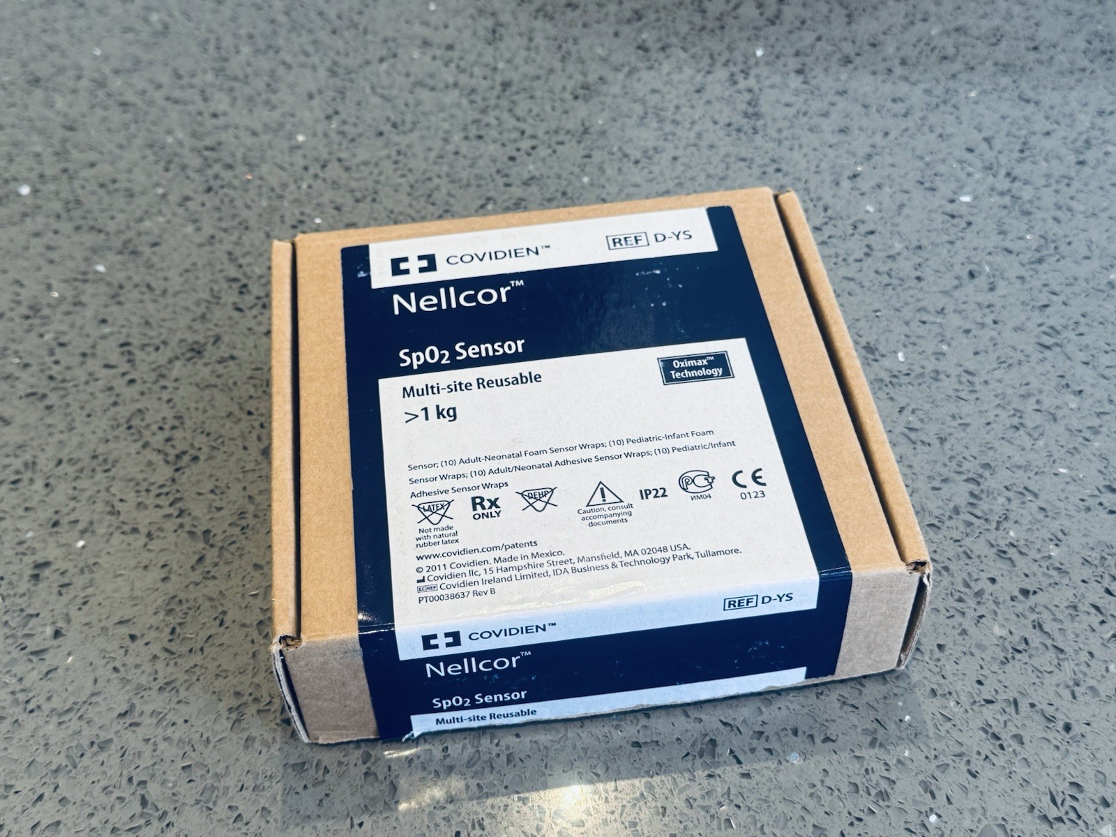 Covidien Nellcor D-YS SpO2 Sensor – Multisite Reusable – Oximax Technology