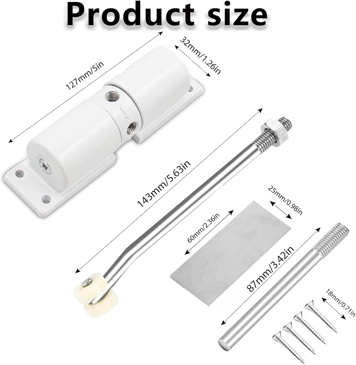 Automatic Door Closer, 30 Kg Zinc Alloy Safety Spring Door Closer