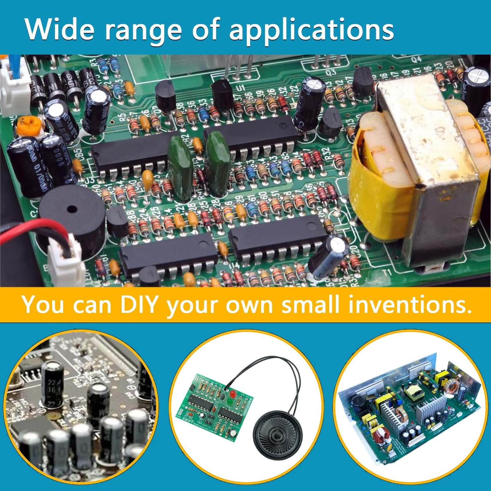 42 Values 810 Pieces, 0.1uF-2200uF, 10V 16V 25V 50V 100V, Electrolytic Capaci…