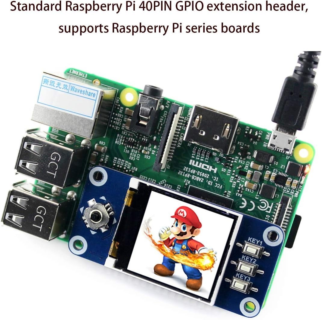 1.44-Inch High-Resolution LCD HAT for Raspberry Pi: LED Backlight and Controls