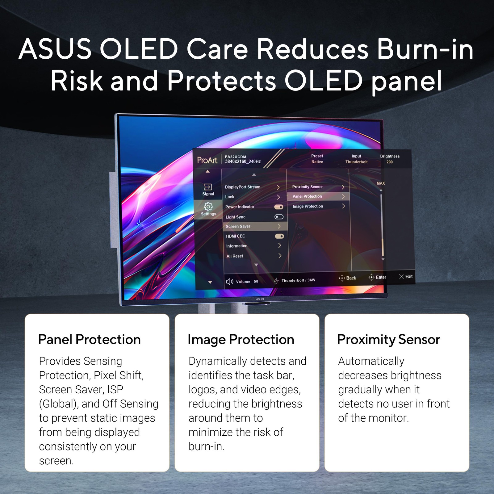 ASUS ProArt Display 32” 4K HDR QD-OLED Professional Monitor (PA32UCDM) BLACK