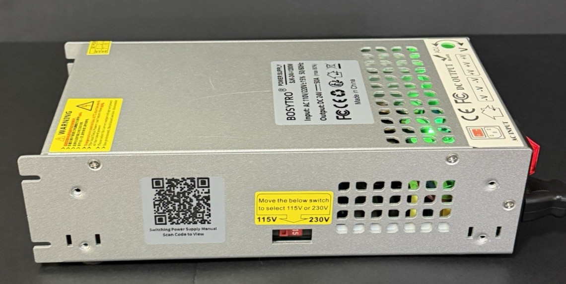 BOSYTRO 12V DC Power Supply 600W 50A AC to DC Converter Switching-New Open Box