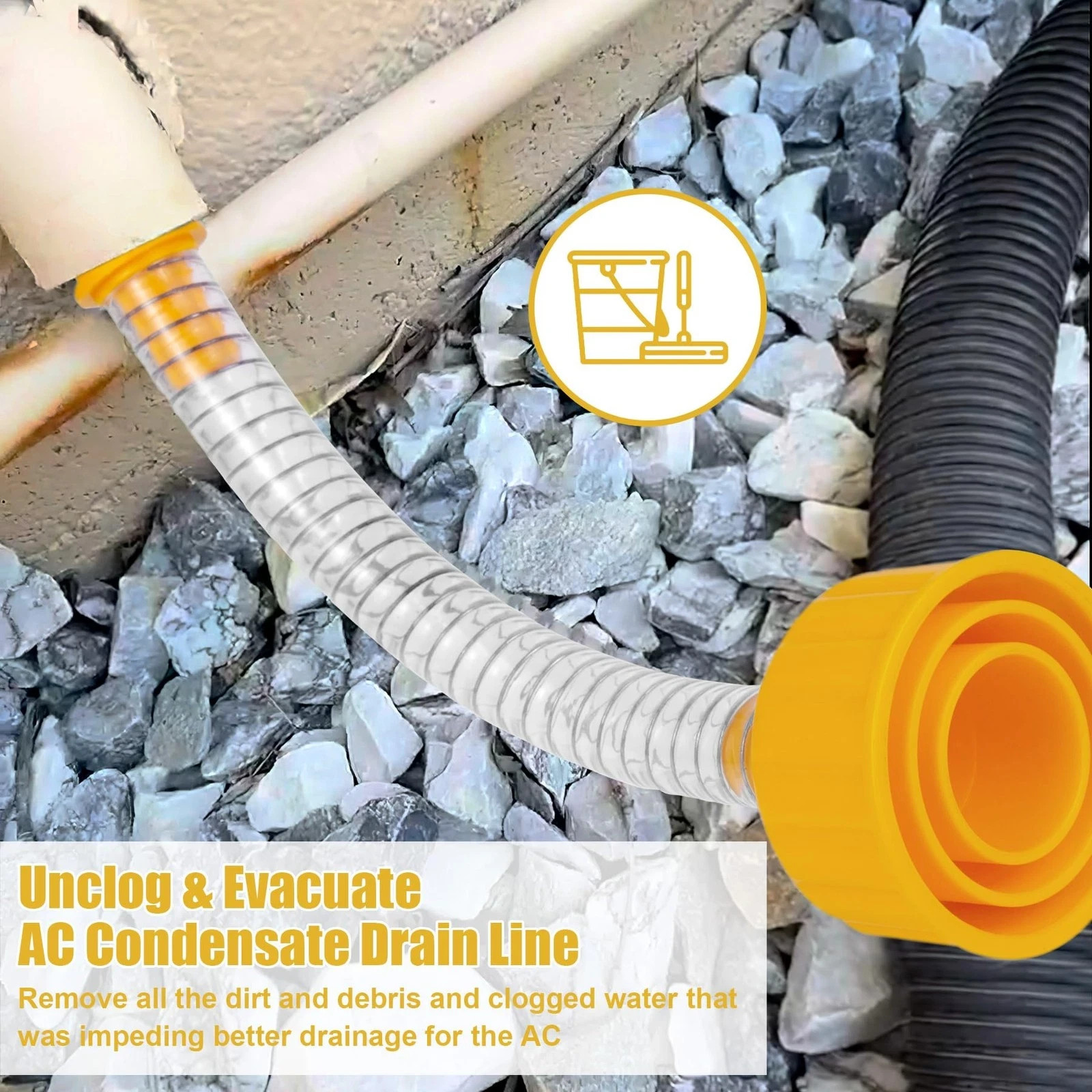 Wet Vac Attachment A/C Drain Lines Cleaner Tool, AC Drain Line Vacuum Adapter…