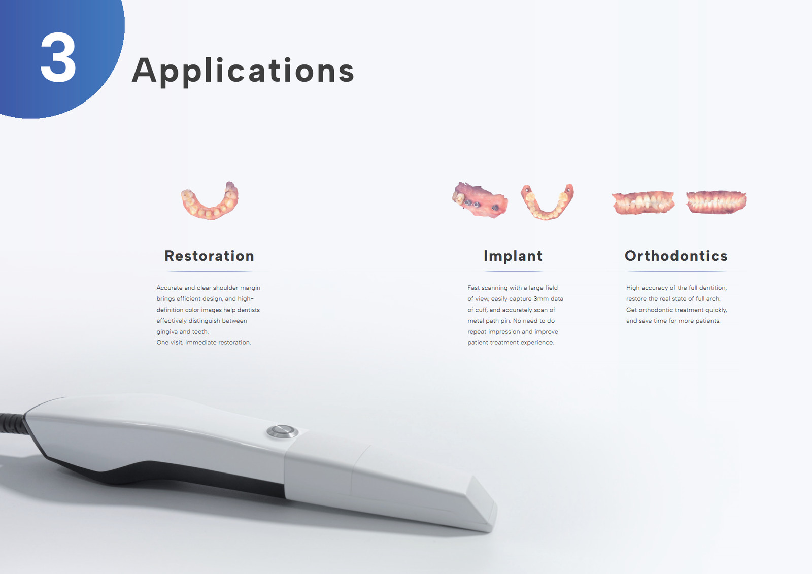 Panda 3 Dental 3D Digital Intraoral Scanner for CAD/CAM Restorative Dentistry