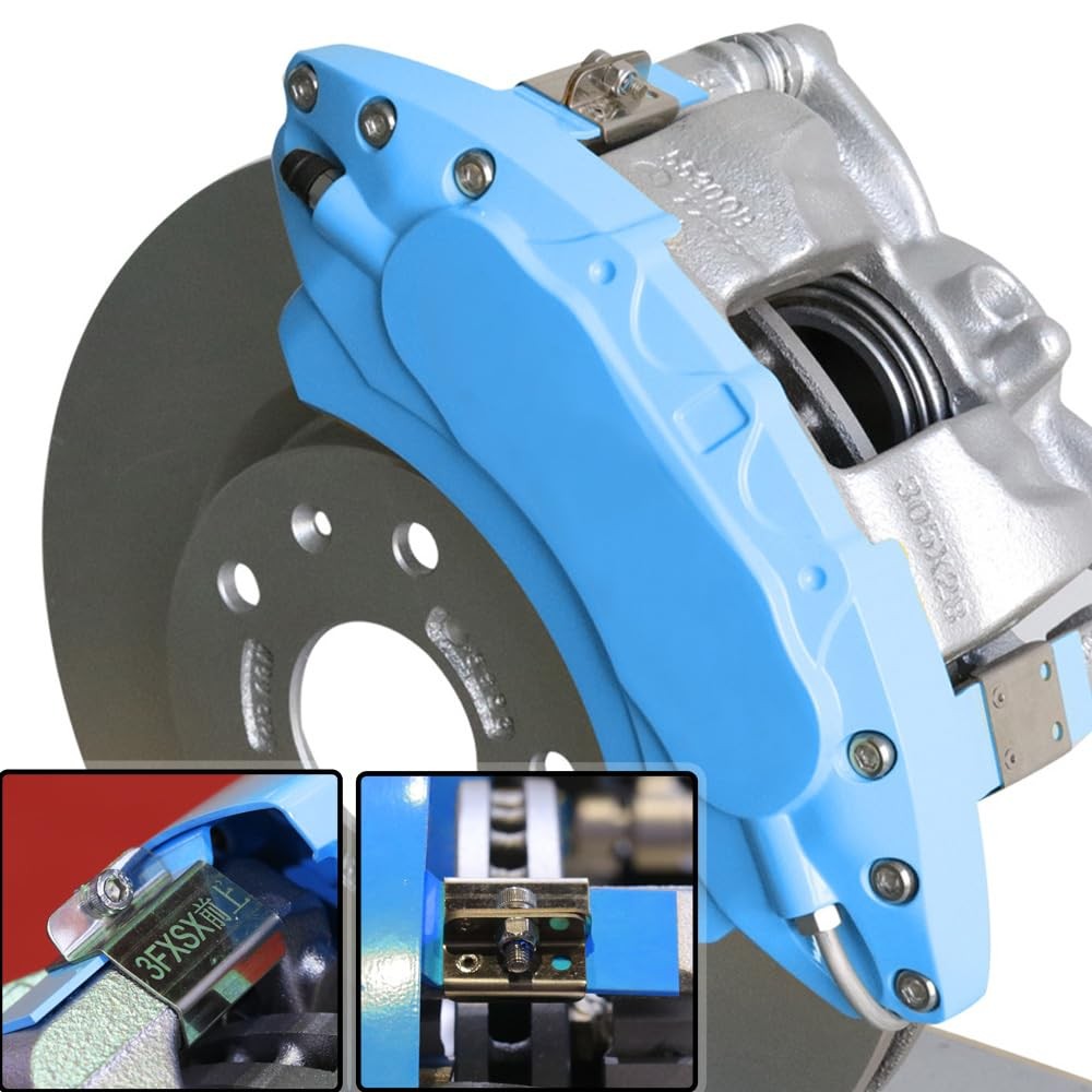 Aluminum Light Blue Caliper Covers for 2015-2023 Mustang GT 4Pcs Powder Coated