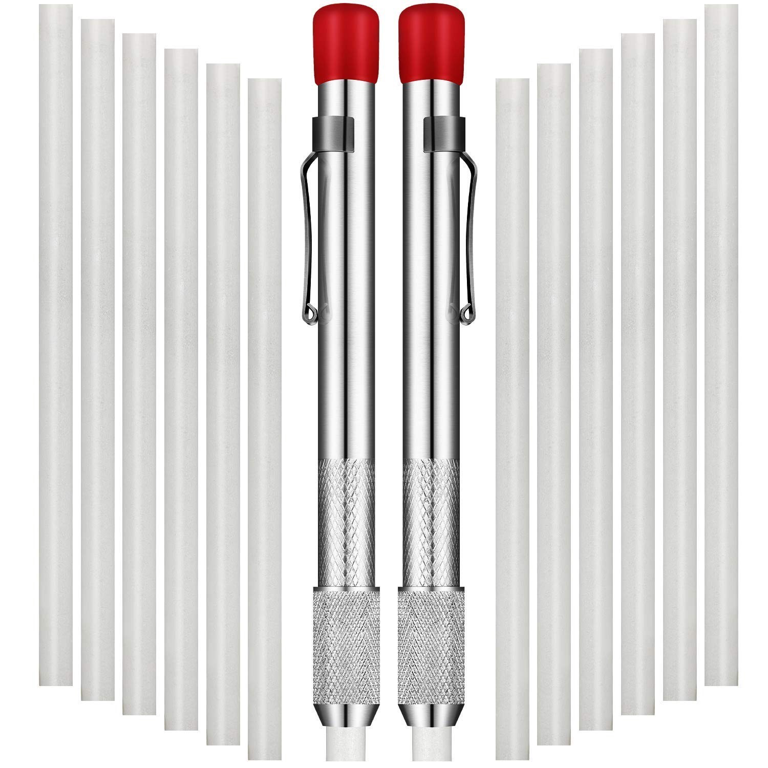 Soapstone Holder Round Holder Flat Marking Pen Marker Refills Welding Tool 2 Pcs
