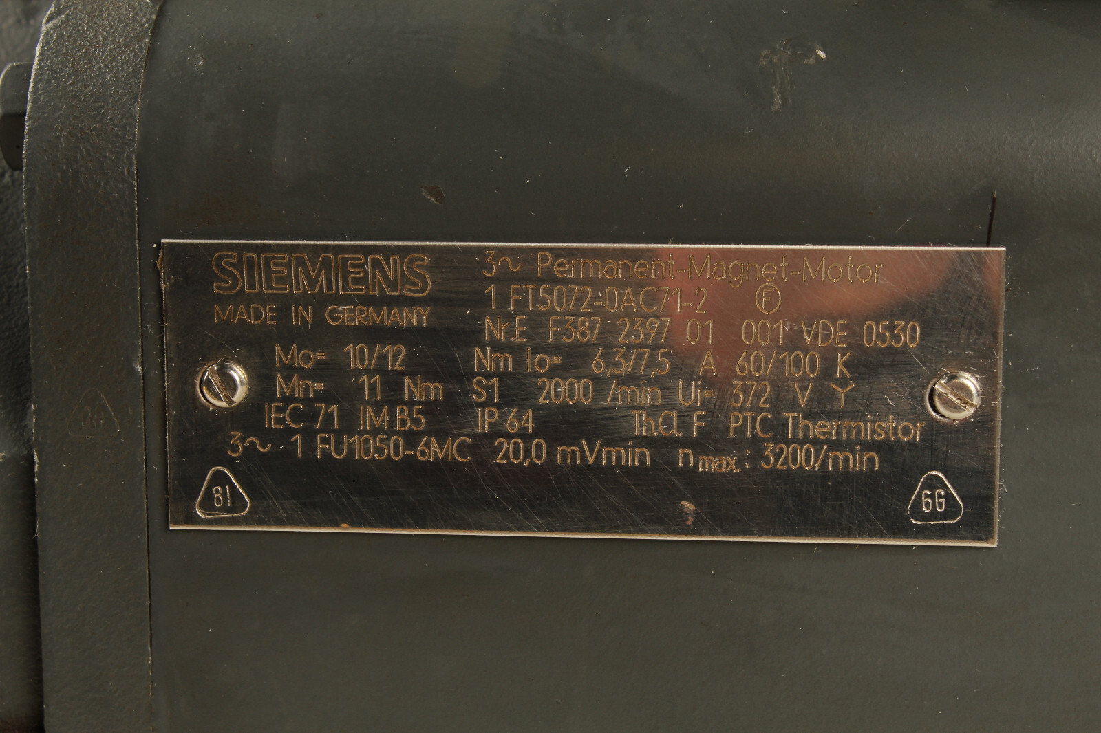 Siemens 1FT5072-0AC71-2 (Servo Motor) – 6 months warranty
