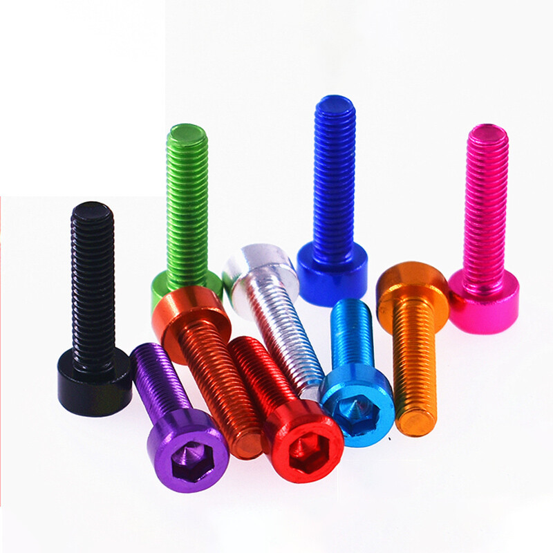 M6 Aluminum Alloy Allen Hex Socket Cap Head Screws Bolts Thread Length 8mm- 40mm