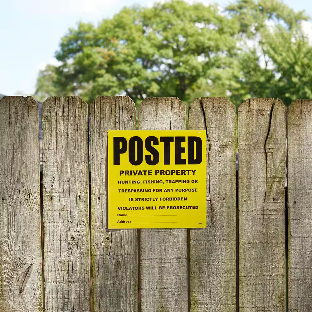 11 In. X 11 In. Plastic Posted Private Property Signs (25-Piece Roll)