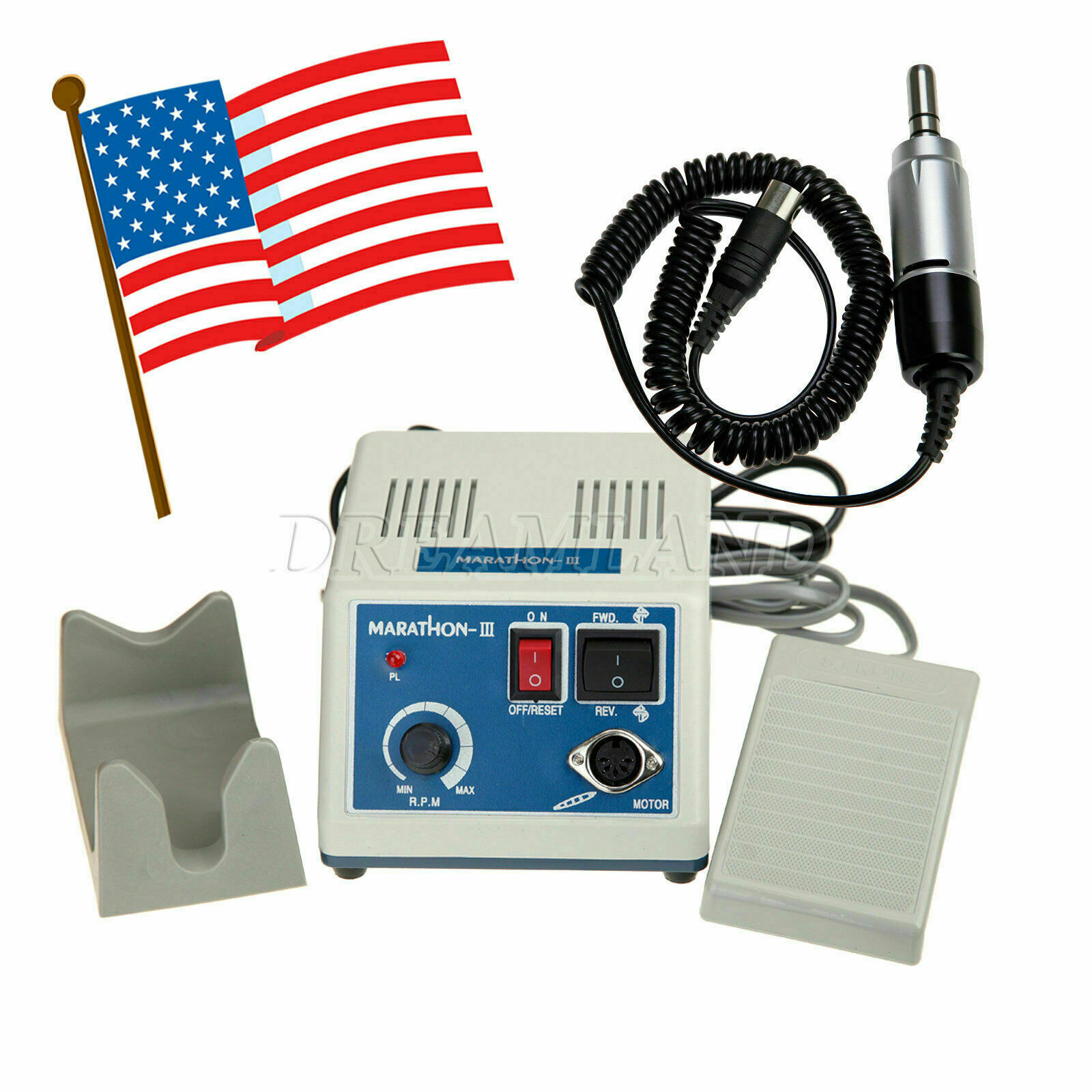 Dental Lab Marathon Electric Micromotor Polishing Unit + 35K rpm Motor Handpiece