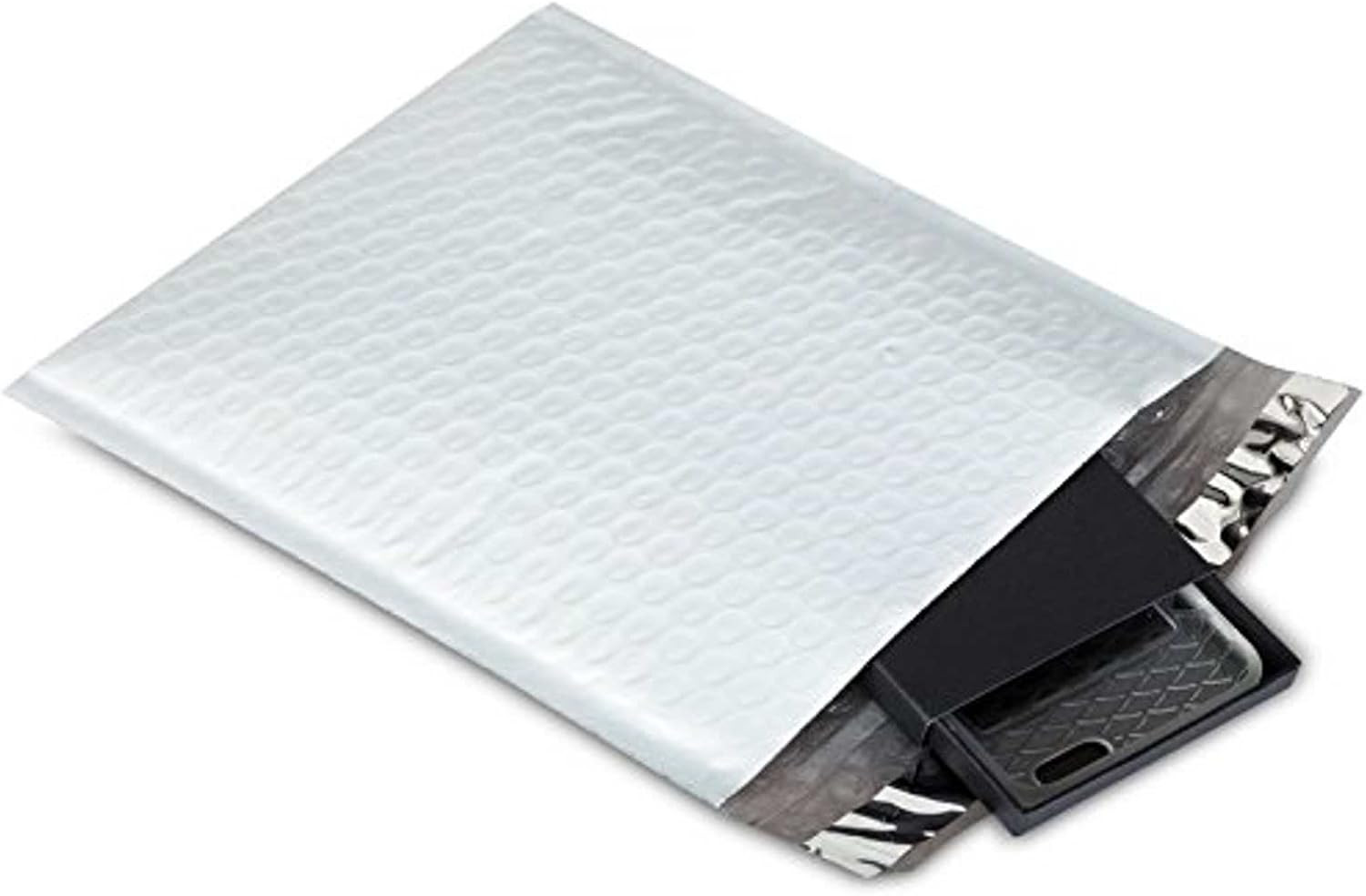 Poly Bubble Mailers 4×8 Inches Waterproof Pack of 100, White
