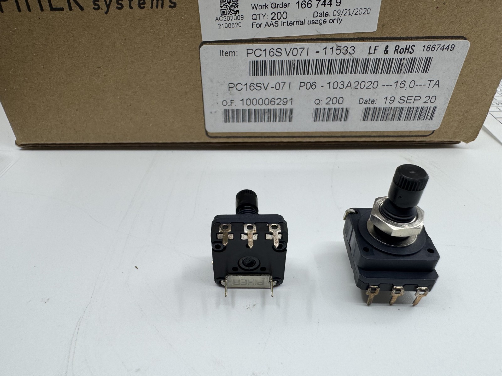 4 Pcs PC16SV-07IP06-103A2020 PIHER Potentiometer 10K Ω 1 Turn PCB 20% Linear