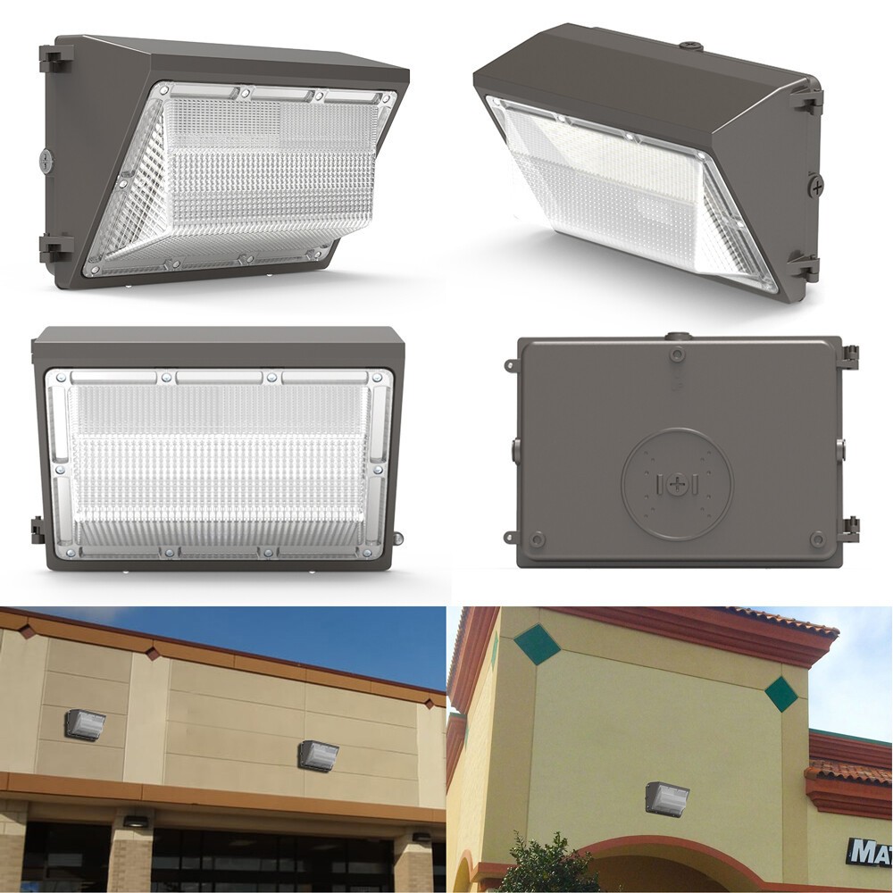 120W LED Wall Pack Light Daylight Dusk to Dawn Photocell Outdoor Wall Light