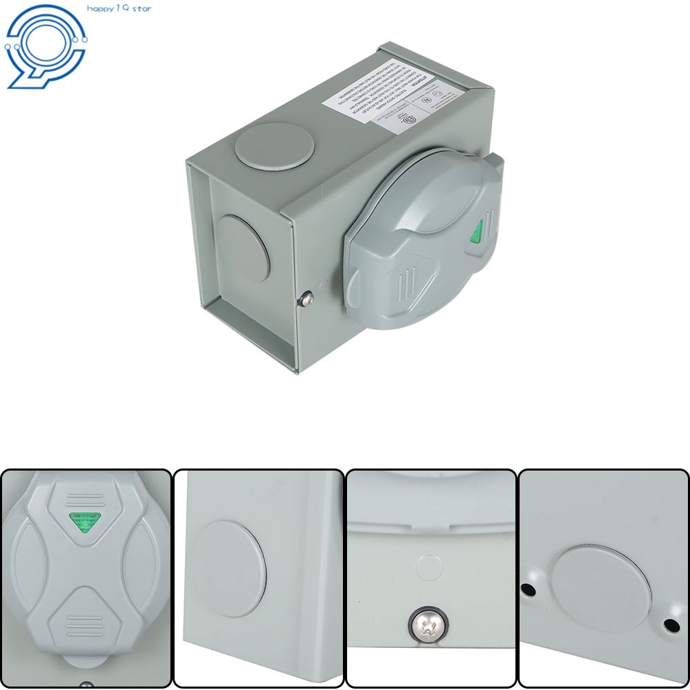 Upgraded 50 AMP Generator Power Inlet Box List Locking 3 Prong 125V Waterproof