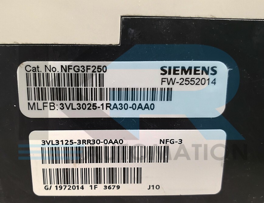 NEW Siemens NFG3F250 Circuit Breaker 250A 600VDC Frame Only