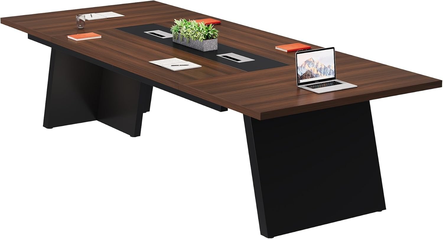 8ft Conference Table for 8-10, Large Meeting Table for Office Conference Room