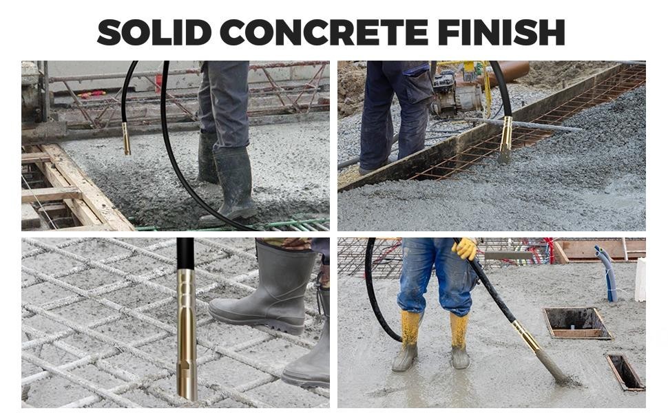 1300W Power Concrete Vibrator 16000 VPM Durable 2HP 14.75 FT Copper Engine