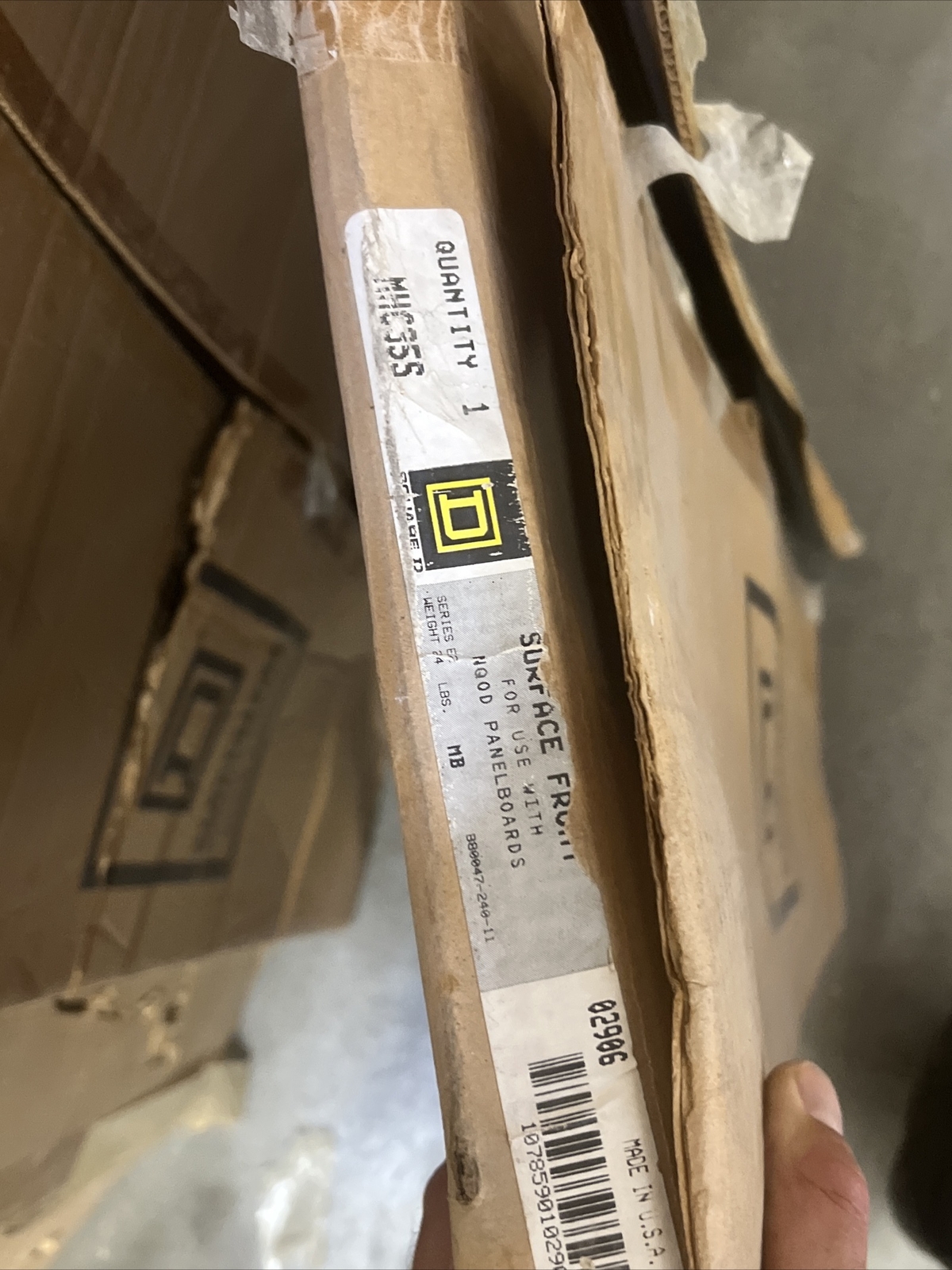 Square D MHC35S Type1 Enclosure Breaker Box NQOD Panelboard Cover Door 35″ x 20″