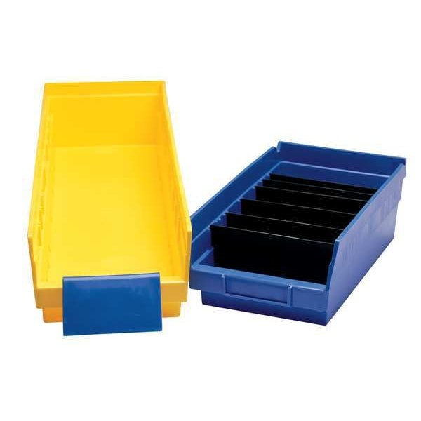Akro-Mils 40120 Plastic Dividers, Black, 3-5/8 In L X 2 -7/8 In H, 24 Pk