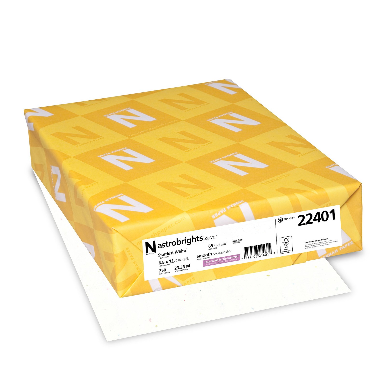 Wausau Papers Astrobrights Colored Cardstock 8.5 X 11 65 Lb/176 Gsm Stardust