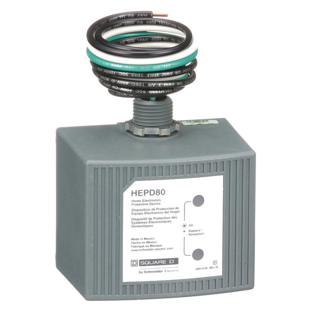 SQUARE D HEPD80 Surge Protection Device,120/240VAC,1Ph 22P065