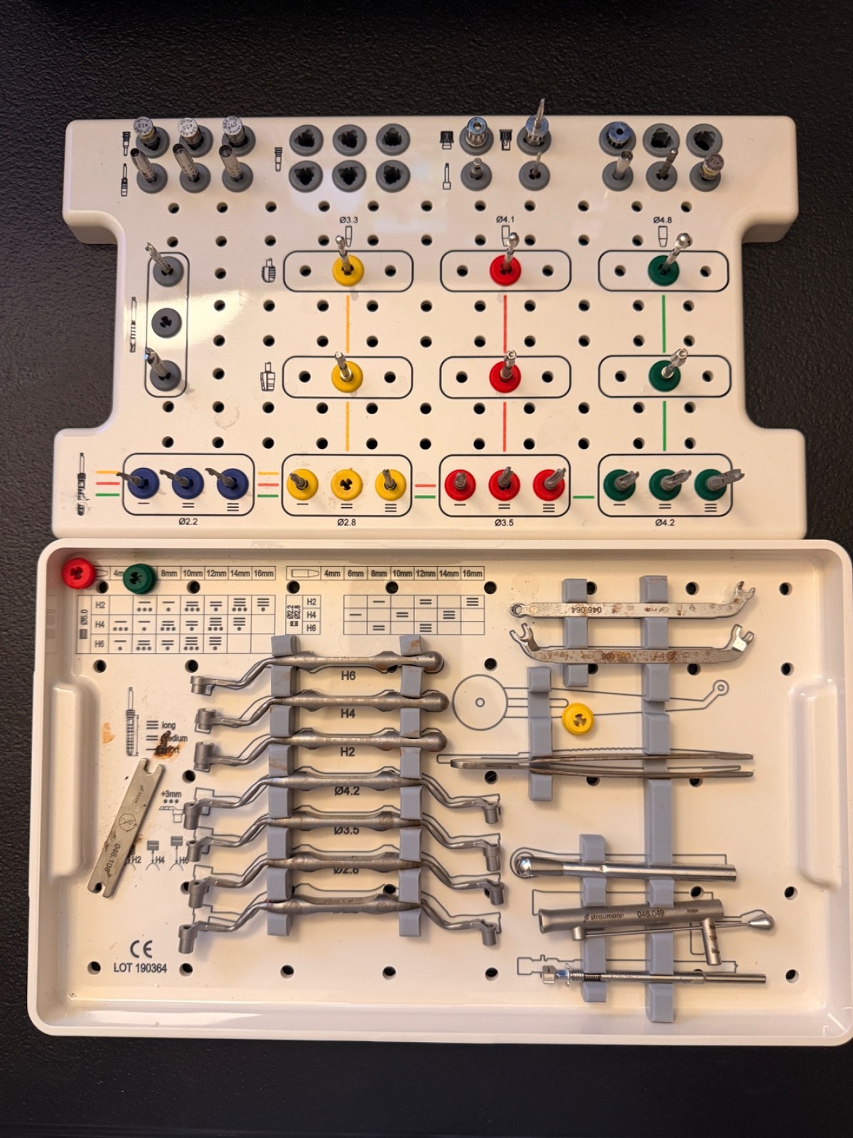 Straumann Surgical Solutions Cassette with Instruments – 47 Piece Set as Shown