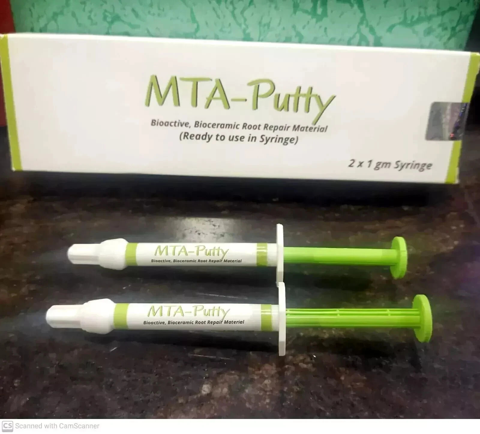 MTA PUTTY Pre Mix Bioactive , Bioceramic Root Repair Dental Material 2 x 1g Pack