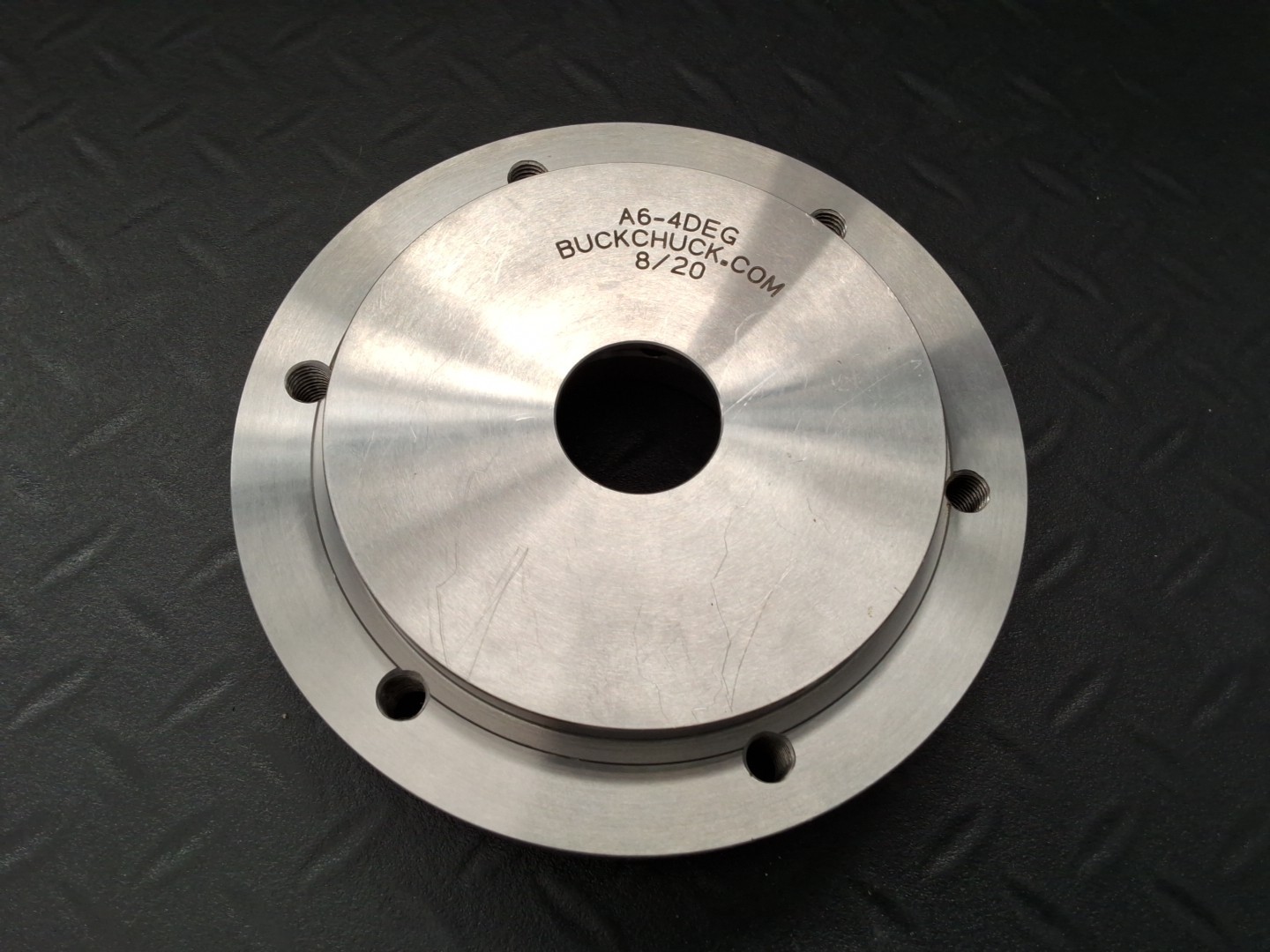 Buck Chuck 6″ Adapter Plate 4° Taper A6-4DEG for Hardinge 4 Degree Taper Lathe